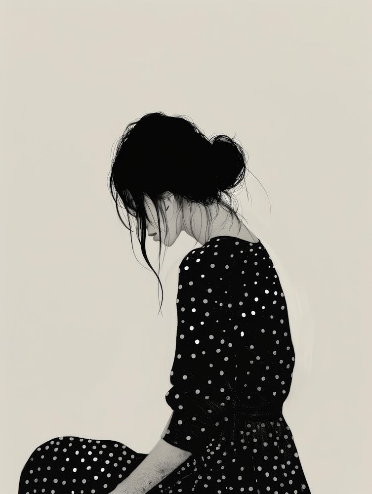 Schwarz-weiße Polka Dots
