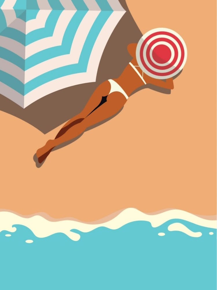 Day at the Beach Art Poster