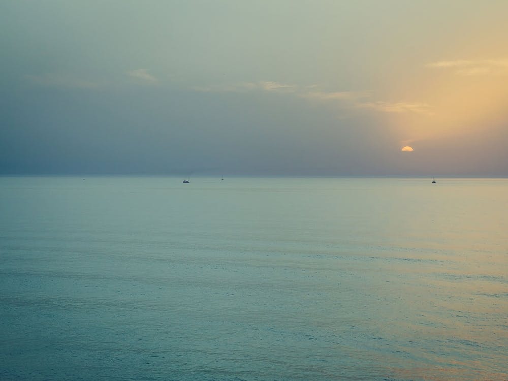 Sunset Over The Sea
