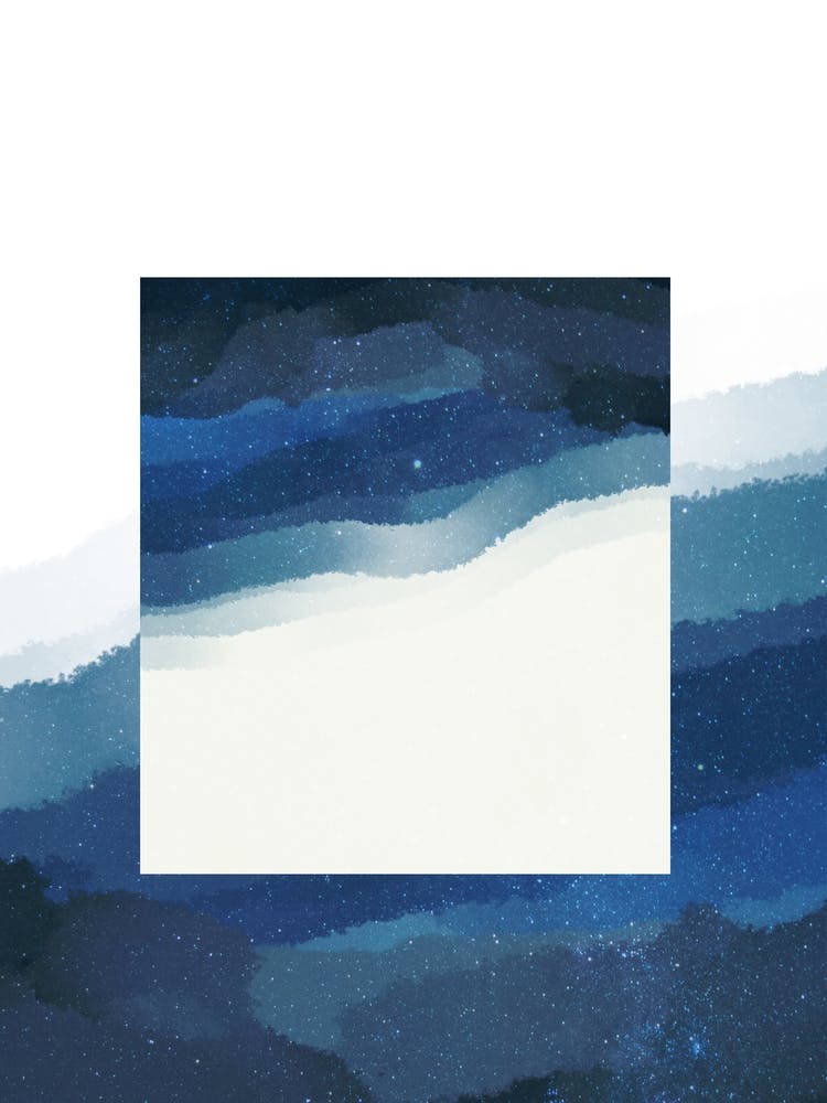 Minimal art Abstract Blue Sky With Stars