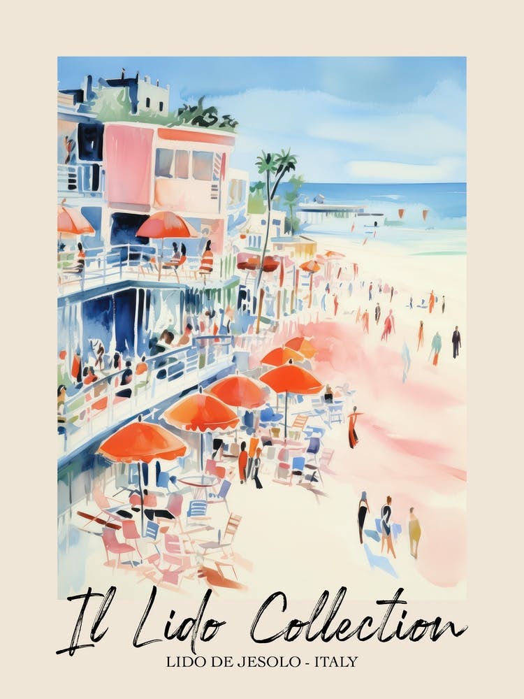 Lido De Jesolo   Italy Il Lido Collection Beach Club Poster 2