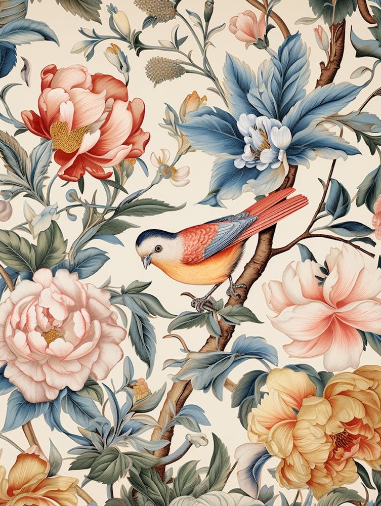 Chinese Floral Wallpaper