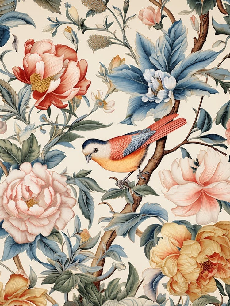 Chinese Floral Wallpaper