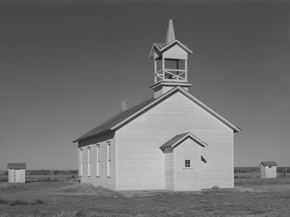 Country Church On Highway 83, Norton County, Kansas By Russell Lee