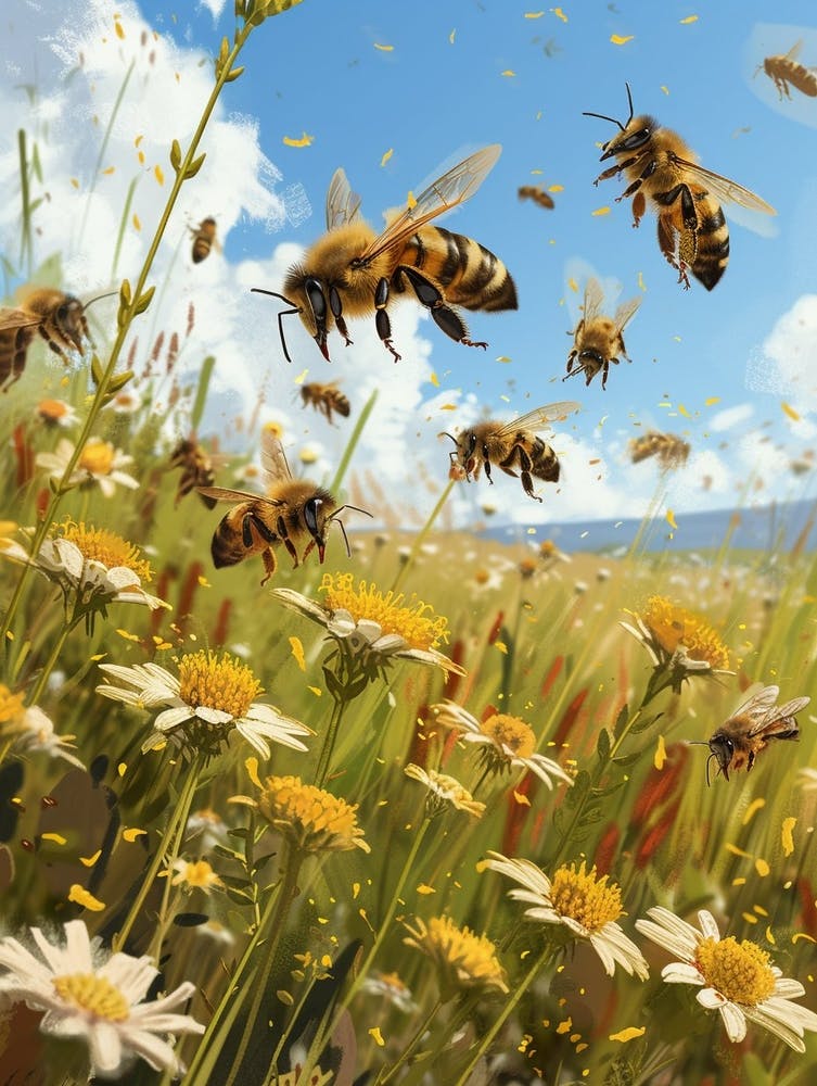 Africanized Honey Bee Storybook Illustration 15