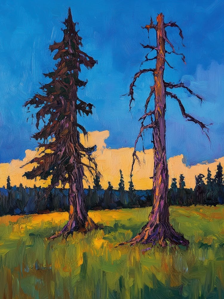 Two Dead Pine Trees