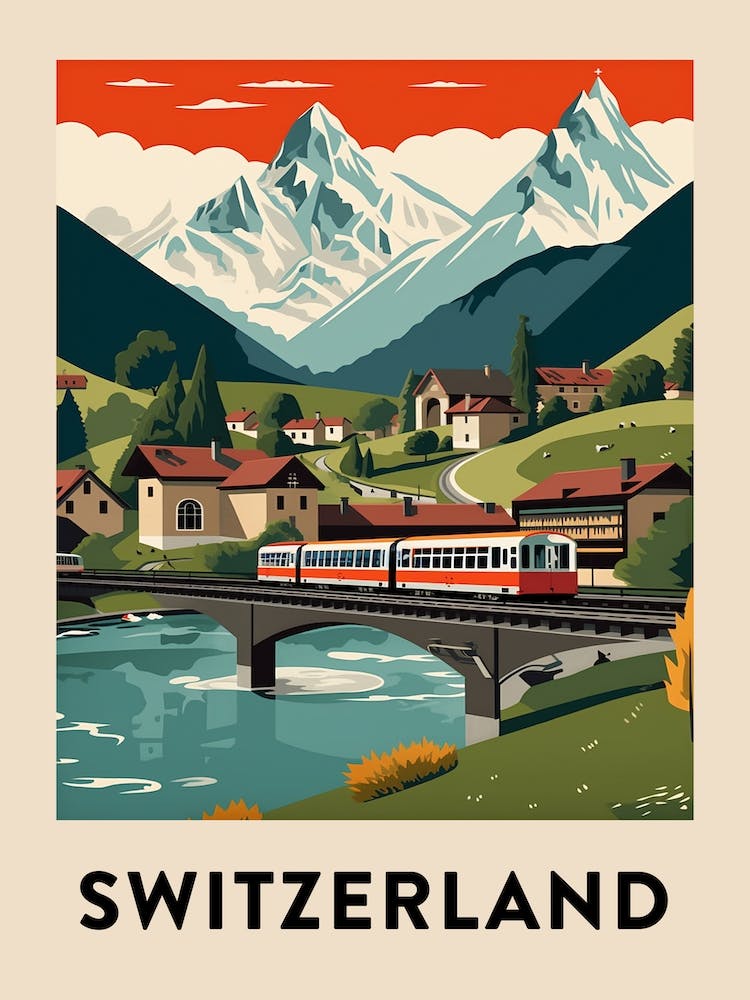 Vintage Travel Poster Switzerland 5