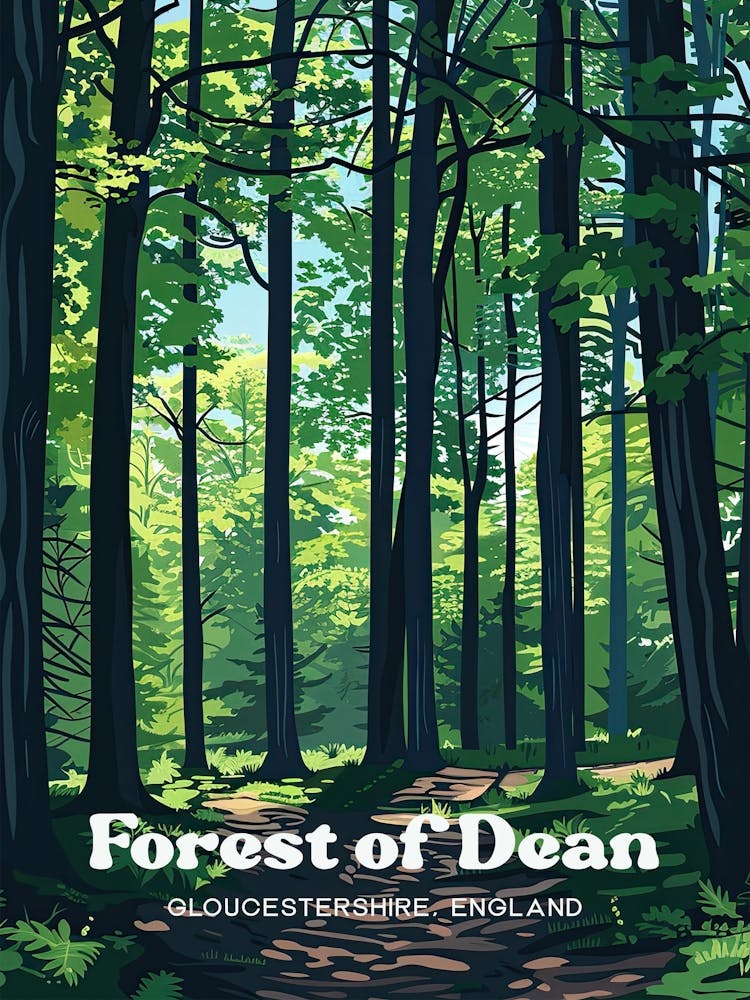 Forest Of Dean Denu Forest Digital Travel Art