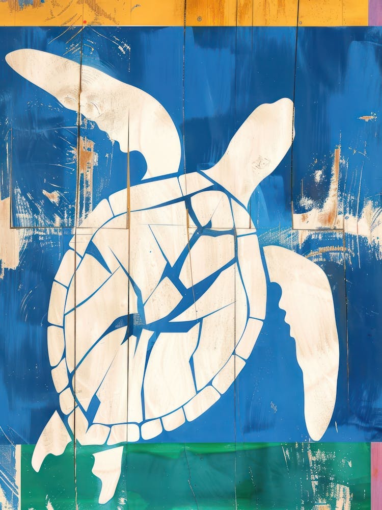 Sea Turtle 2 Cut Out Collage