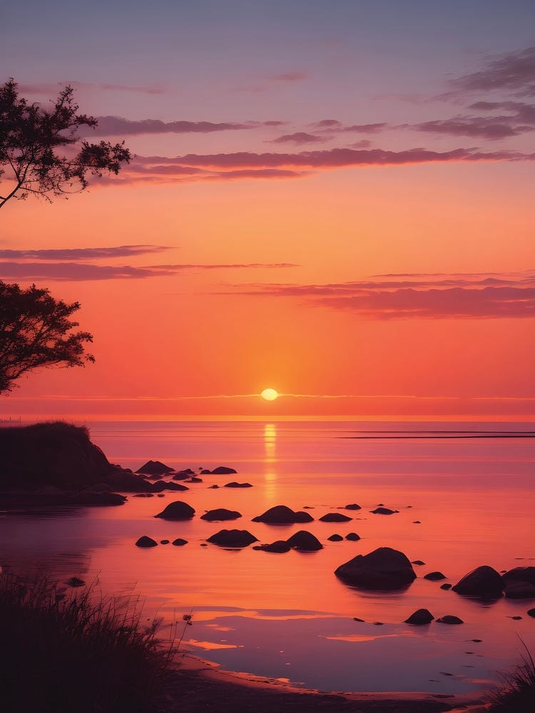 By the Ocean at Sunset