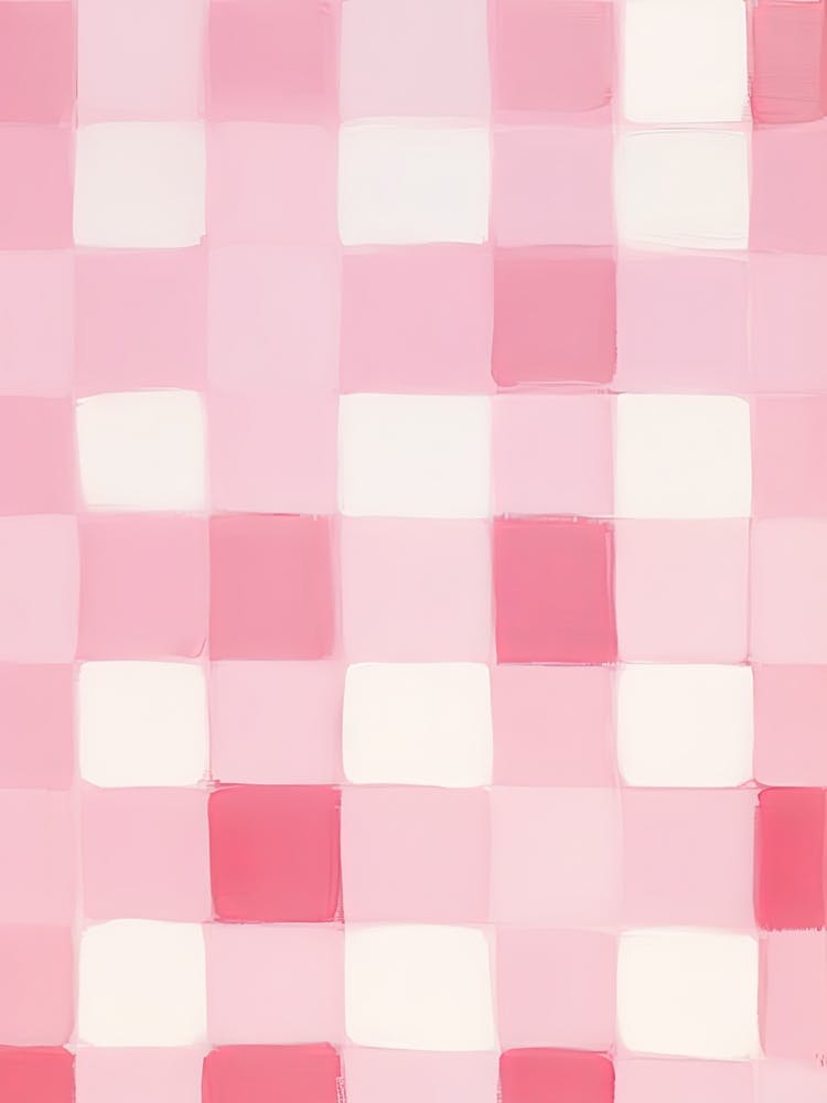 Pink And White Checker Board 1