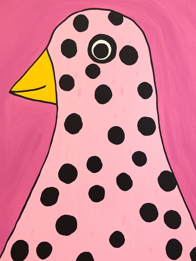 Pink Polka Dot Mallard Duck