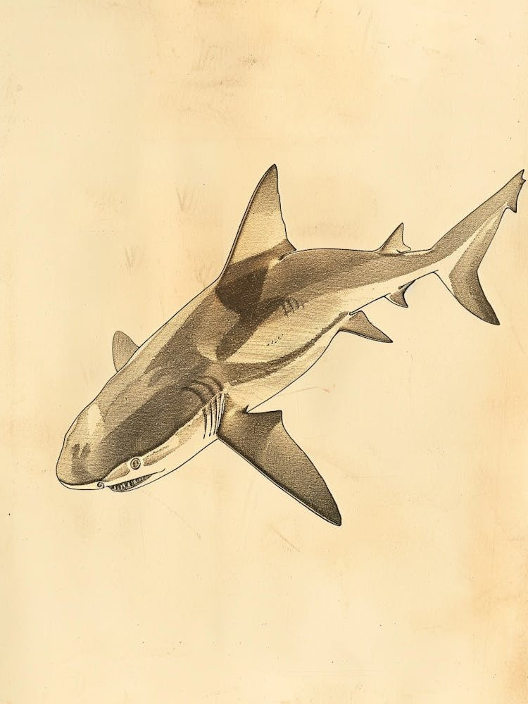 Cookiecutter Shark Vintage Illustration 8