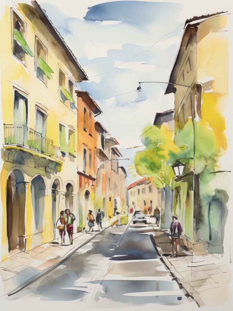 Ravenna, Italy Watercolour Streets 2