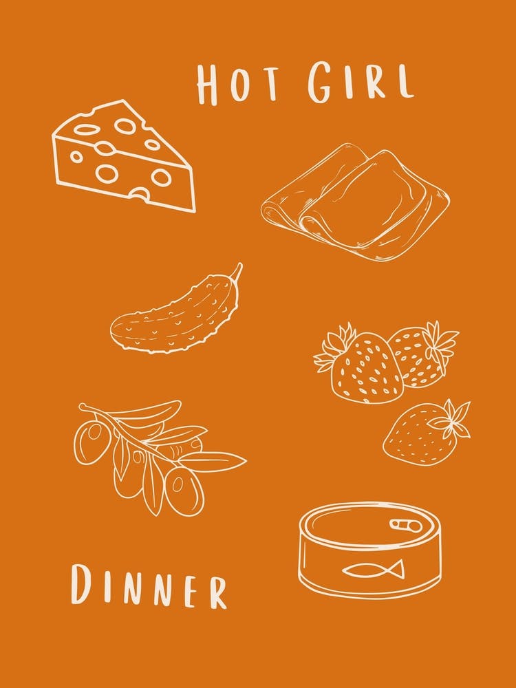 Hot Girl Dinner Orange