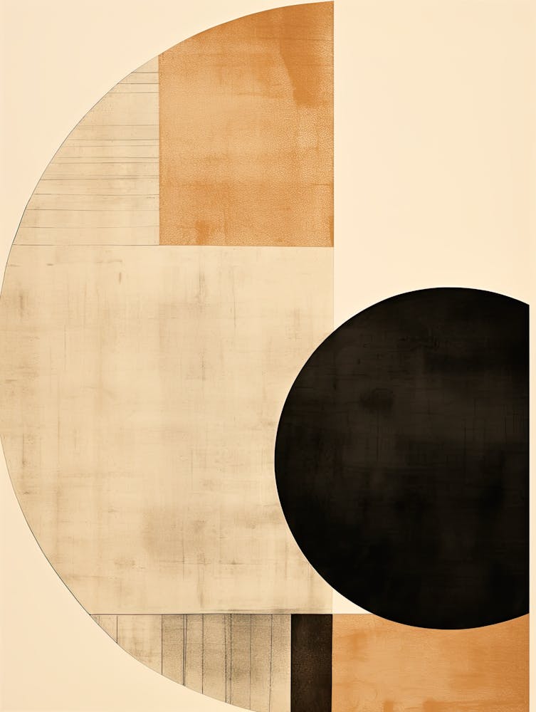 Abstract Paradox: Beige Circles Alchemy
