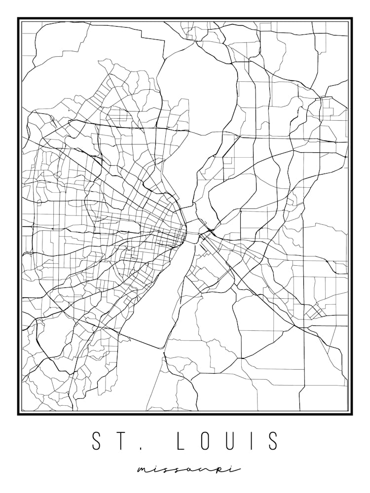St Louis Missouri Street Map