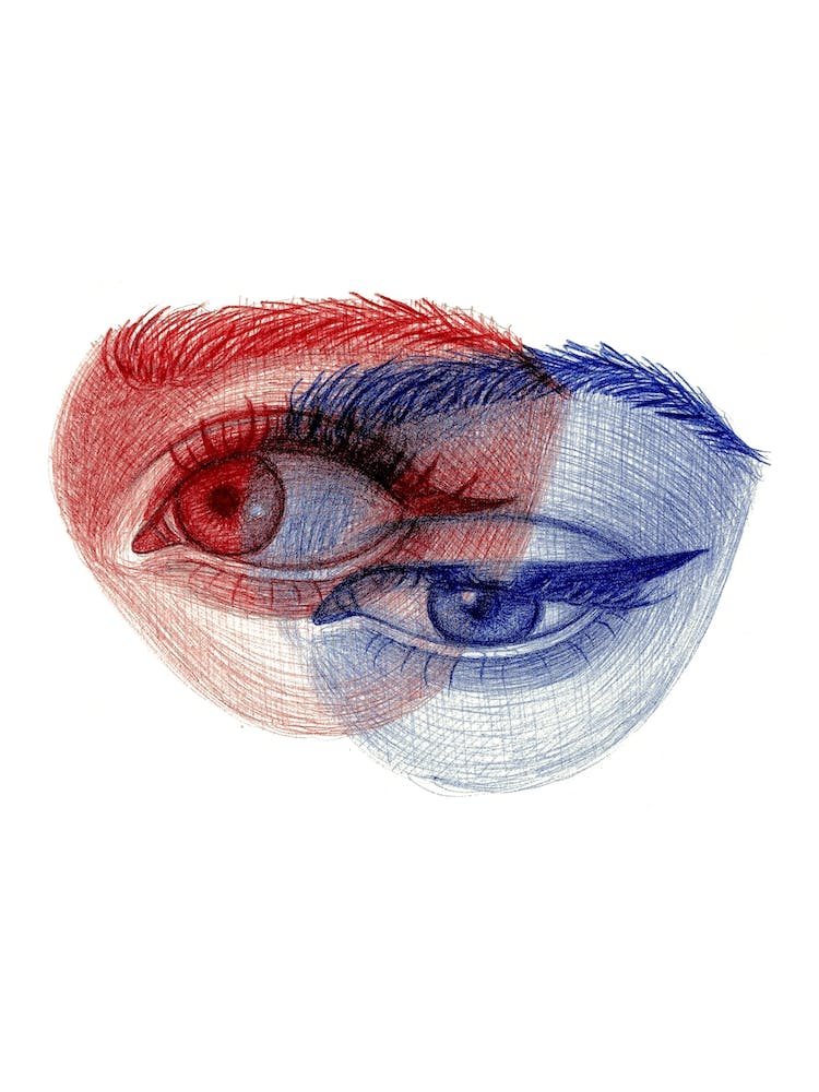 Eyes Red Blue
