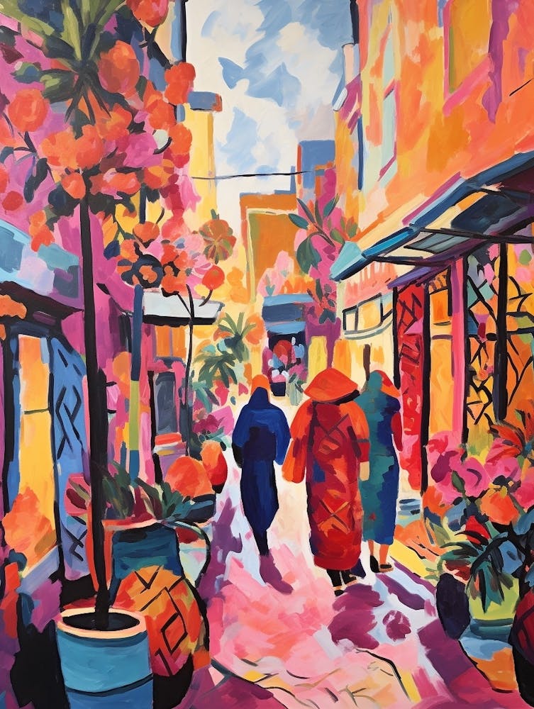 Marrakech Morocco 5 Fauvist Painting