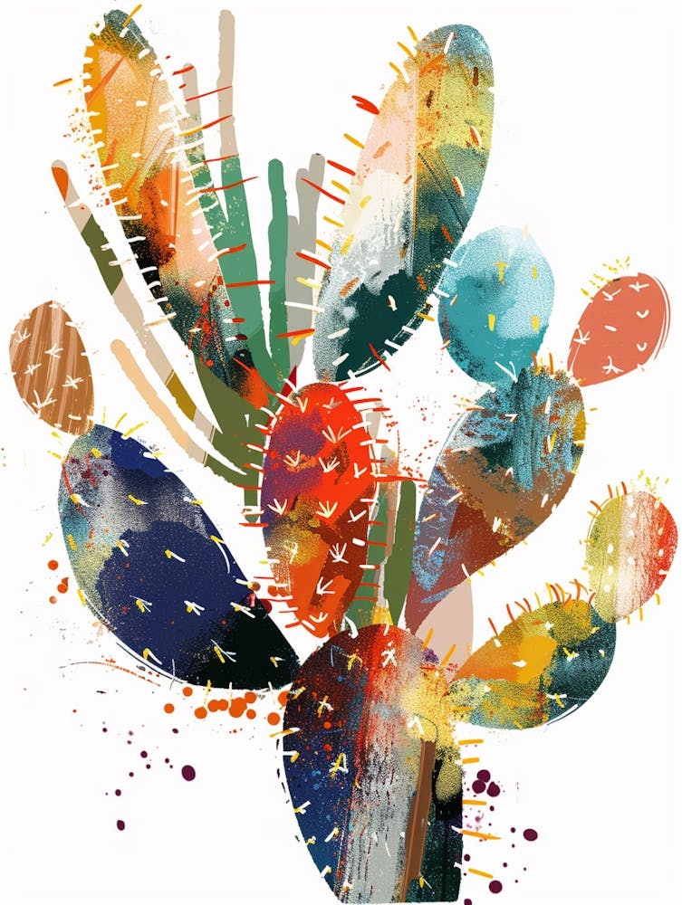 Christmas Cactus Plant Minimalist Illustration 2