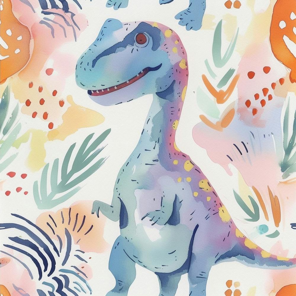 Cute Muted Pastels Tyrannosaurus Rex  Dinosaur  4