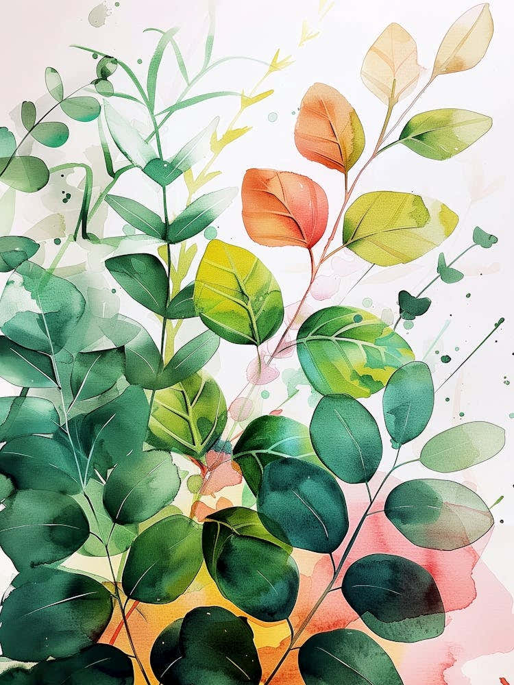 Watercolor Of Leaves
