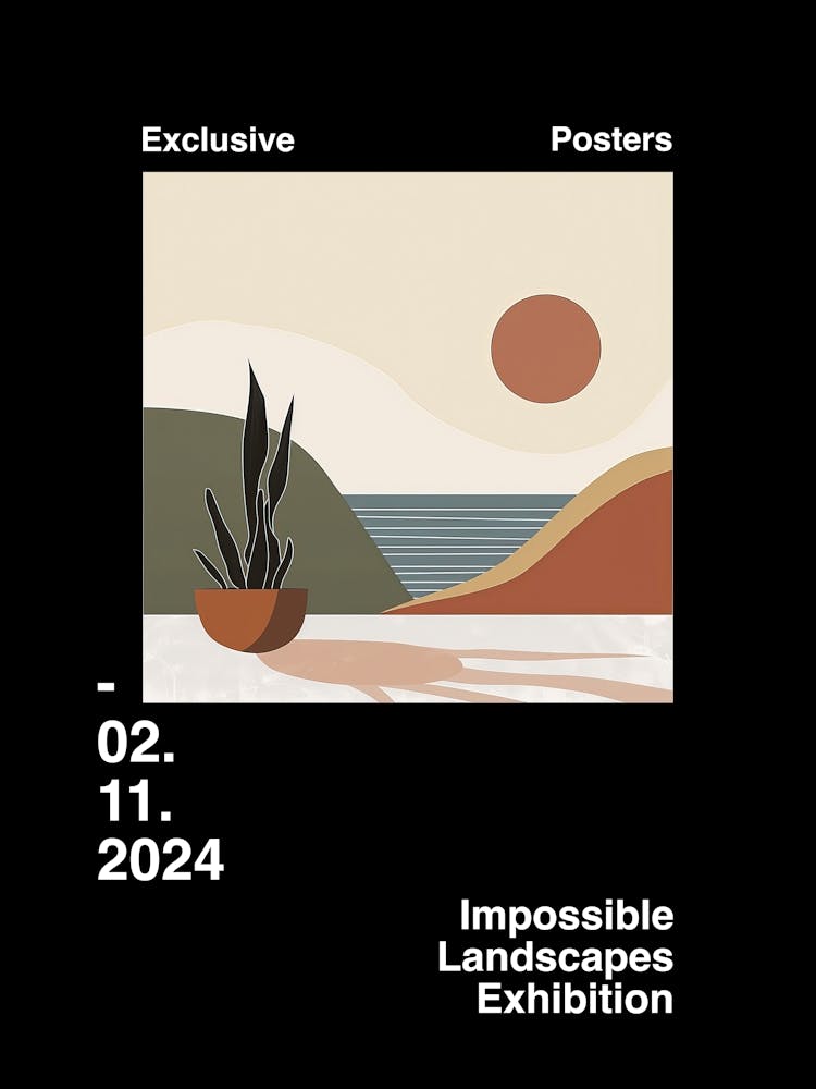 Affiche d'archive d'exposition Paysages impossibles 23