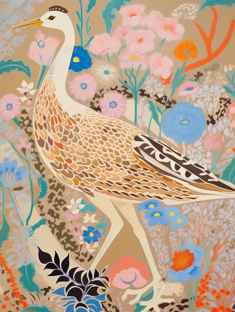 Maximalist Bird Painting Roadrunner 2