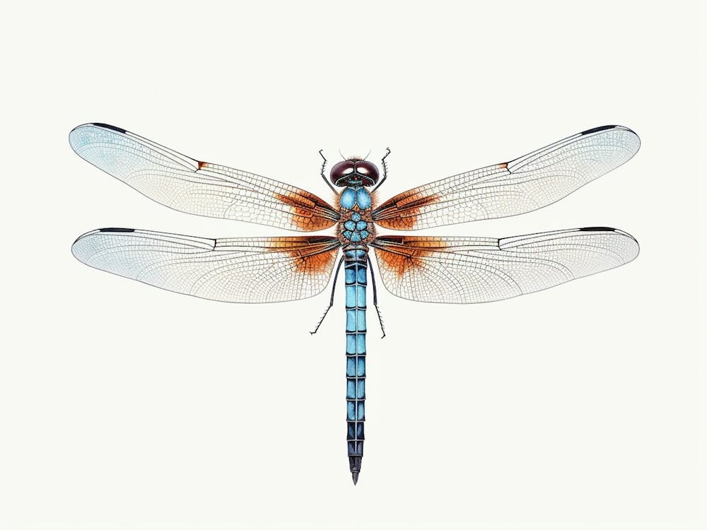 Dragonfly Blue Eyed Darner Aeshna Illustration Minimal 2