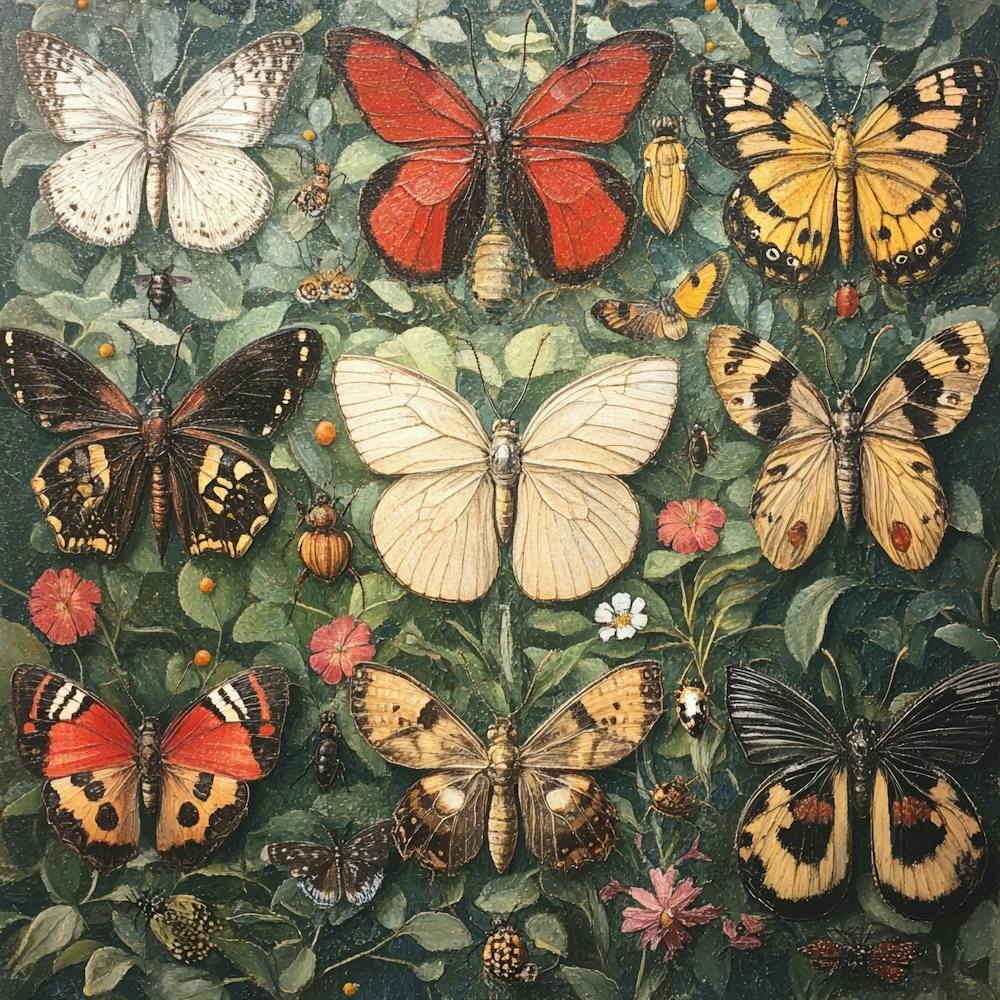 Butterfly Garden Art 1