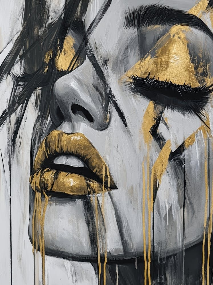 Gold Dripping Face 1