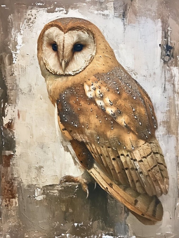 Oriental Bay Owl Painting 1