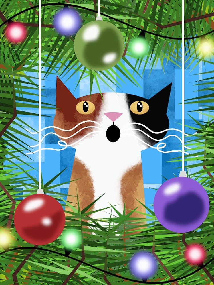 The Cat and the Christmas Tree