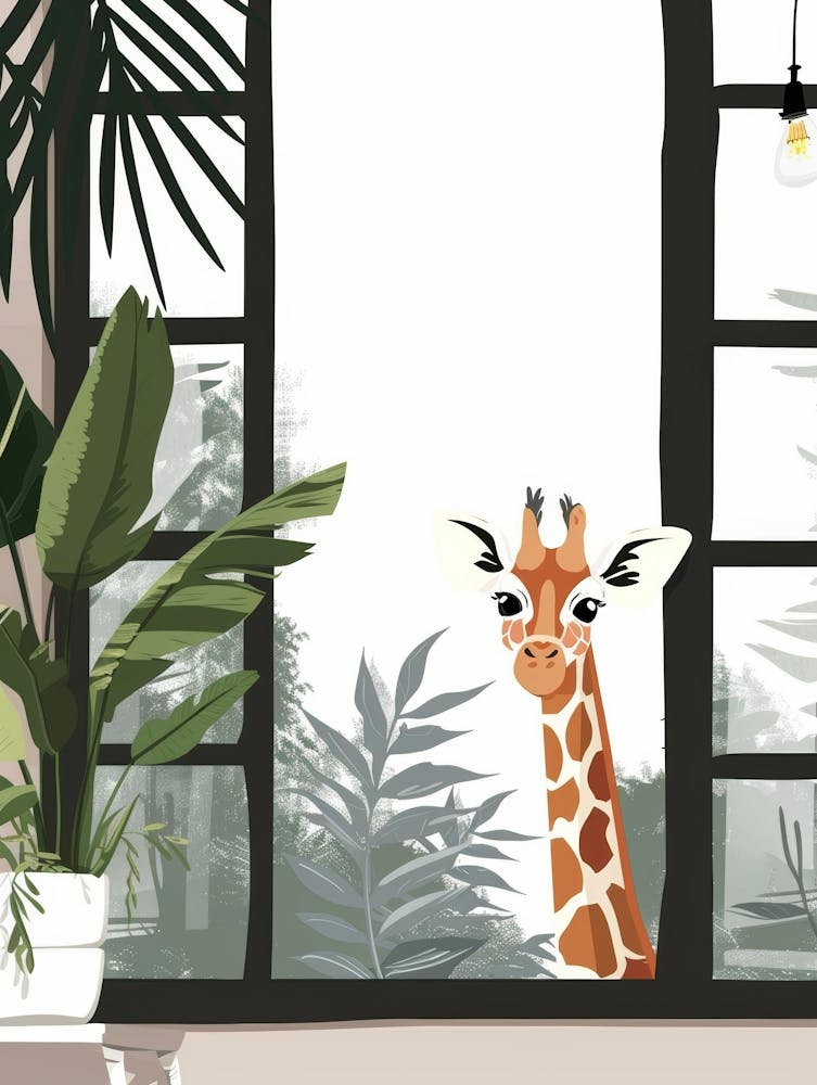 Giraffe In The Window