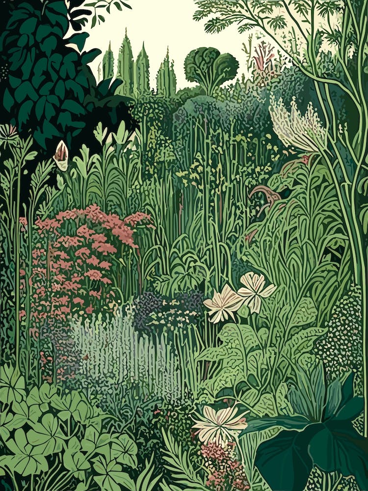 Claude Monet’S Garden, France Vintage Botanical