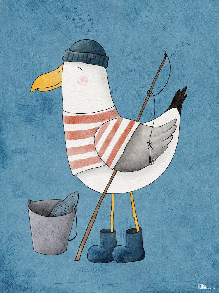 Seagull Fishing