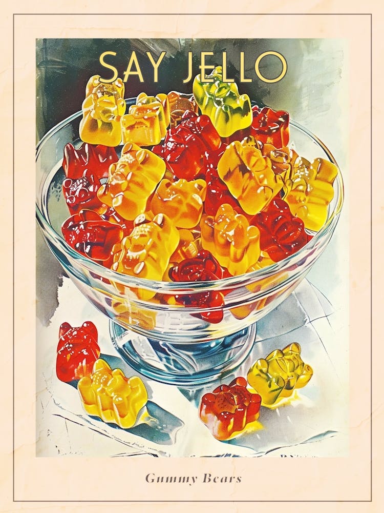 Gummy Bears Retro Advertisement Style 2 Poster