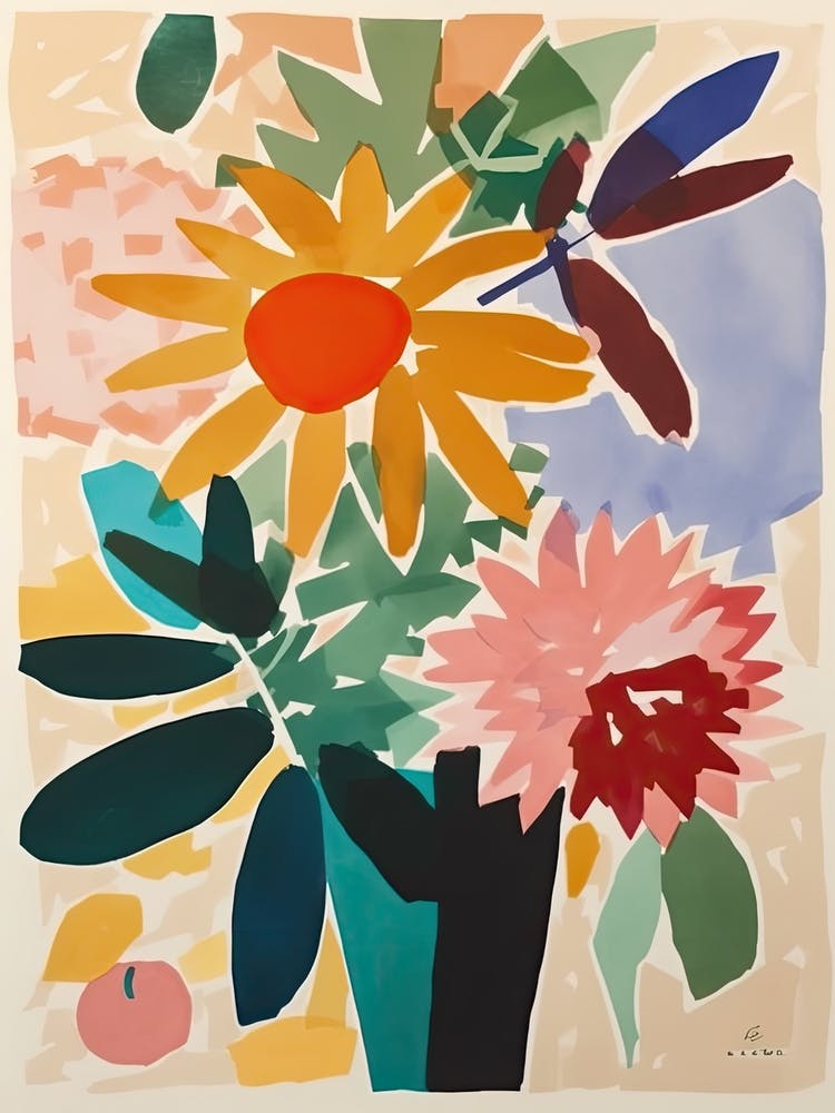 Dahlia Flower Illustration 3