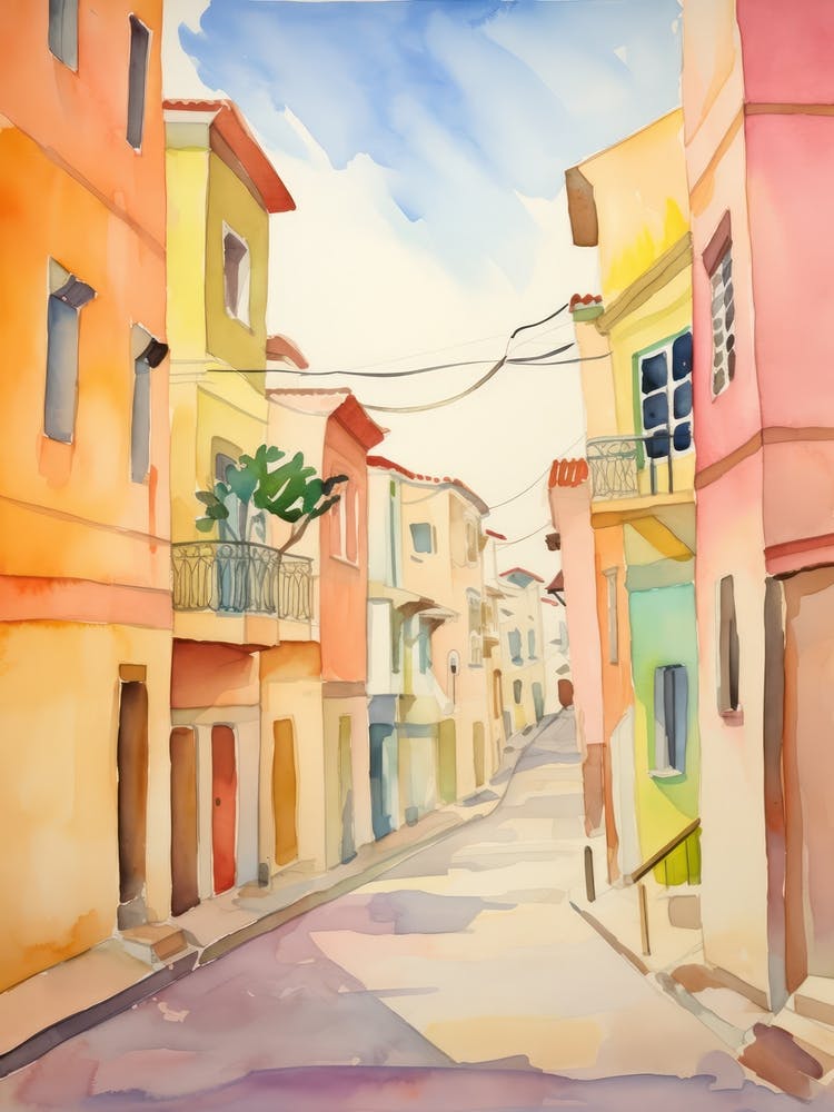 Pescara, Italy Watercolour Streets 4