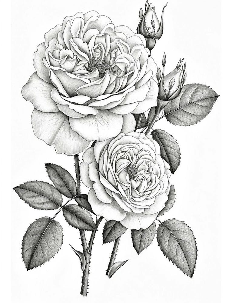 Roses Sketch 37