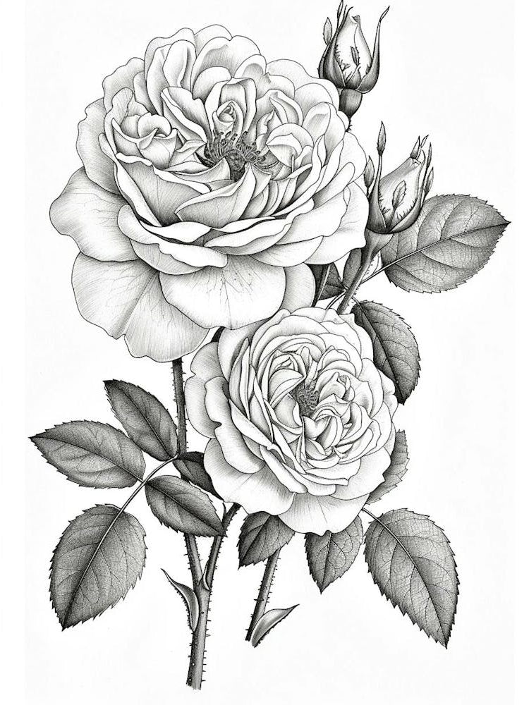 Roses Sketch 37