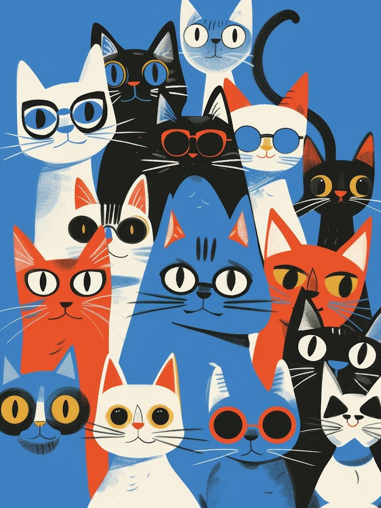 Group Of Cats 3