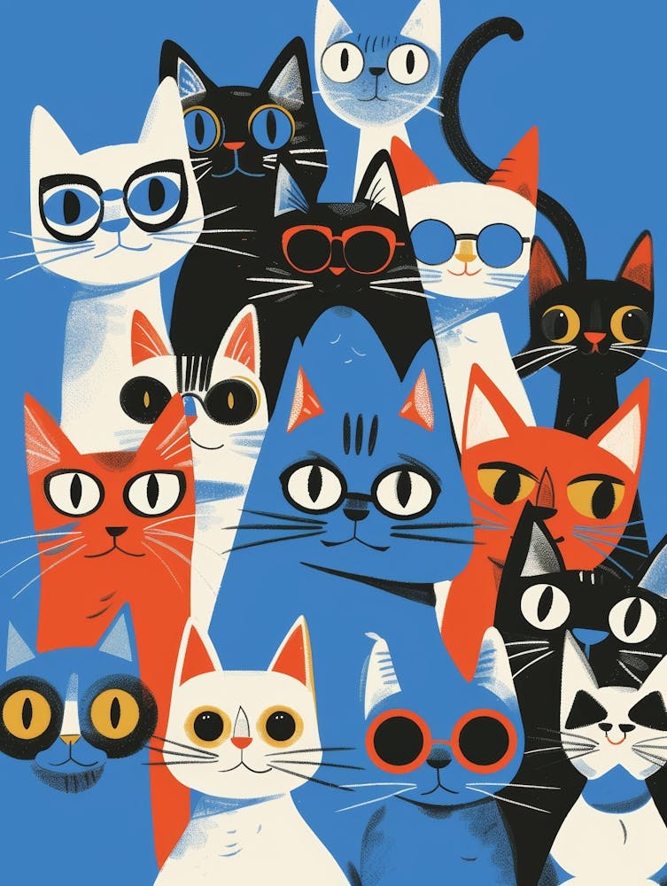 Group Of Cats 3