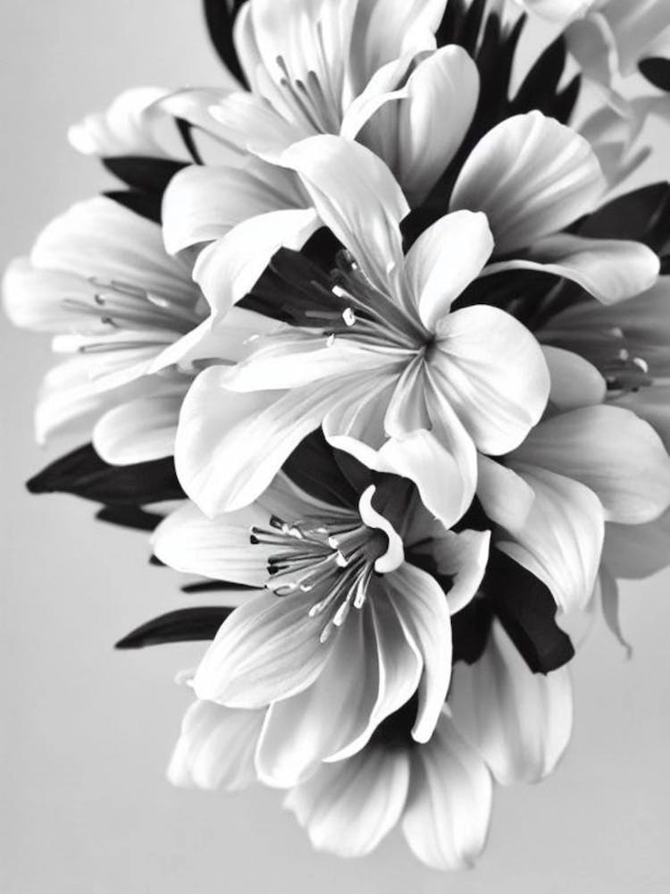 Alstromeria B&W Pencil 3 Flower