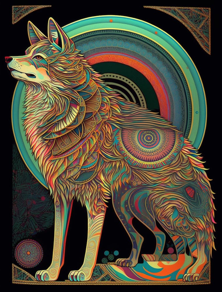 Psychedelic Wolf