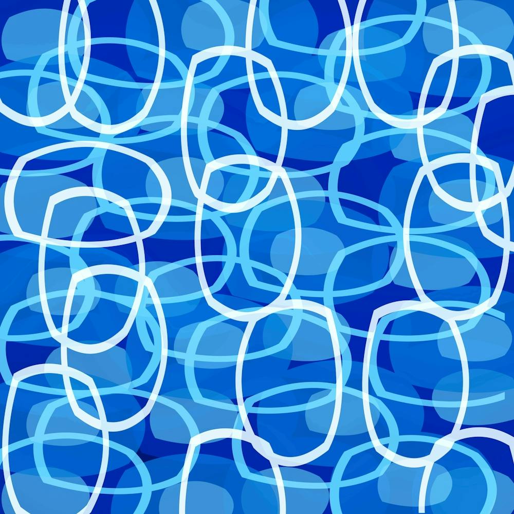 Retro Blue Abstract Pattern