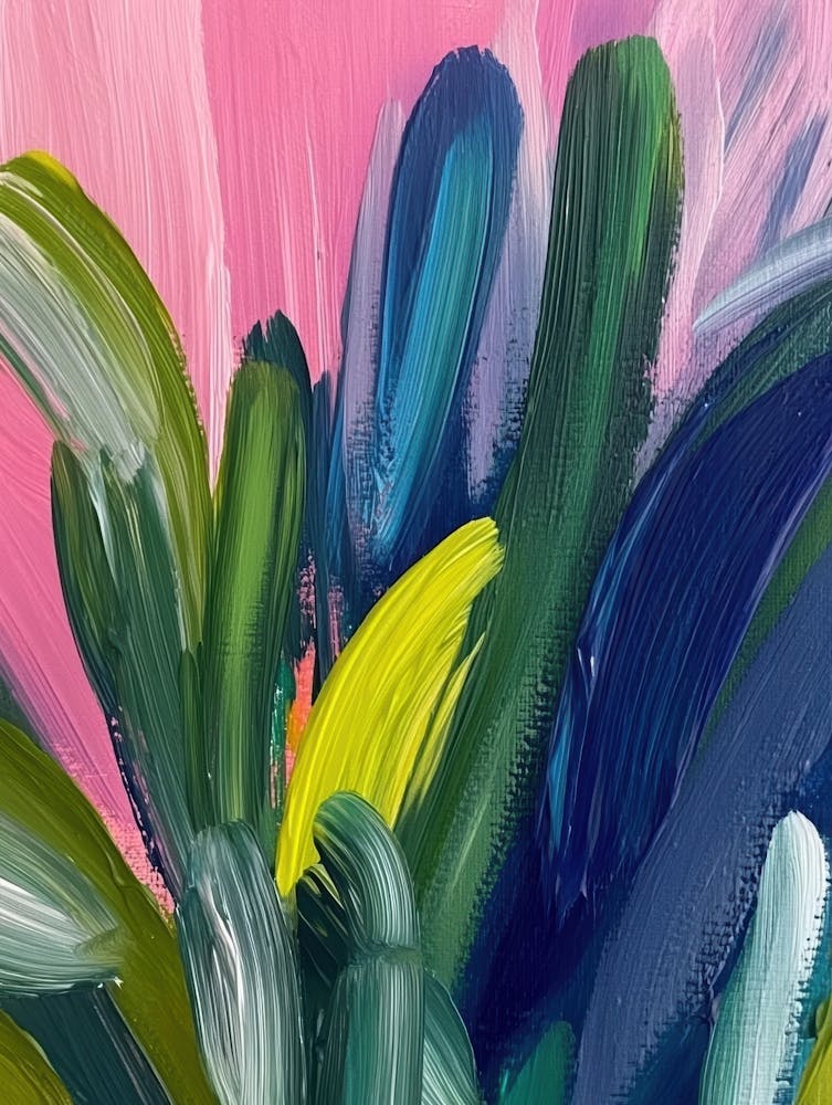 Abstract Cactus Painting