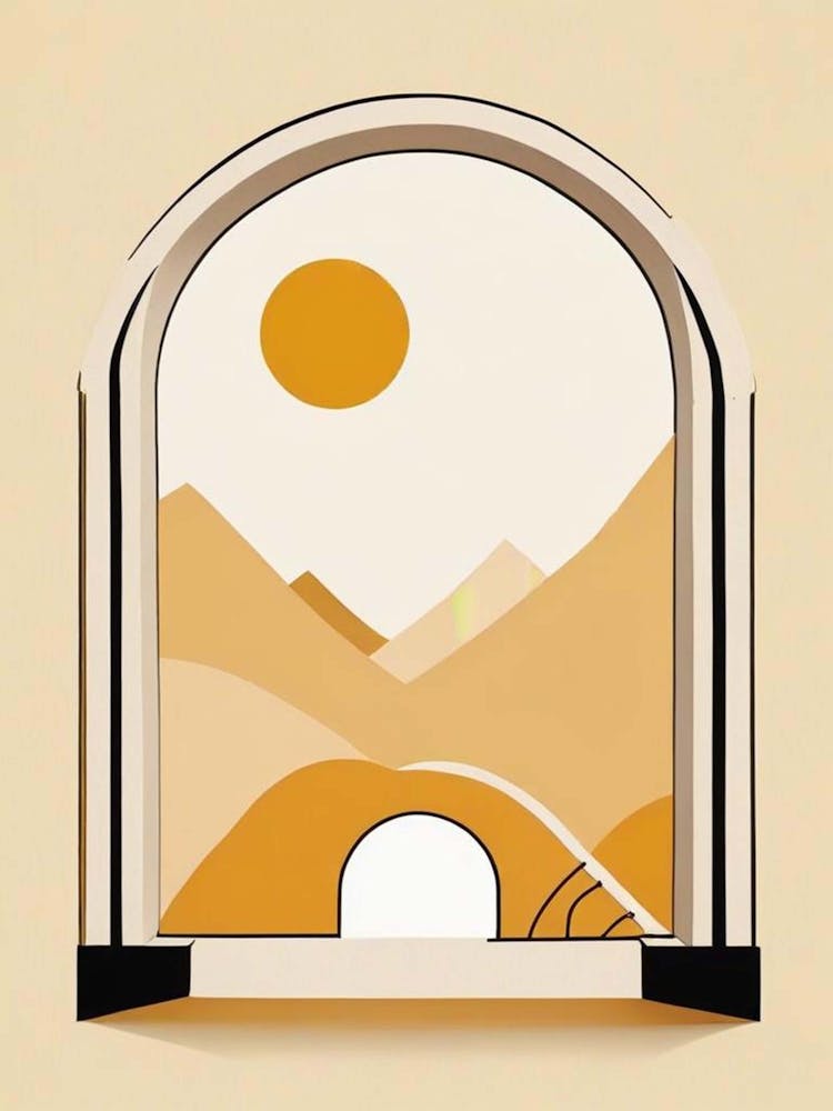 Arches Set Mustard Yellow Dot Sun (2)