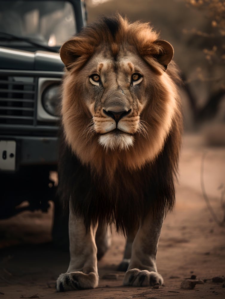 Lion In The Desert