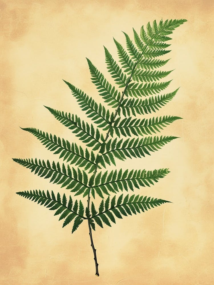 Pattern Poster Japanese Painted Fern 1